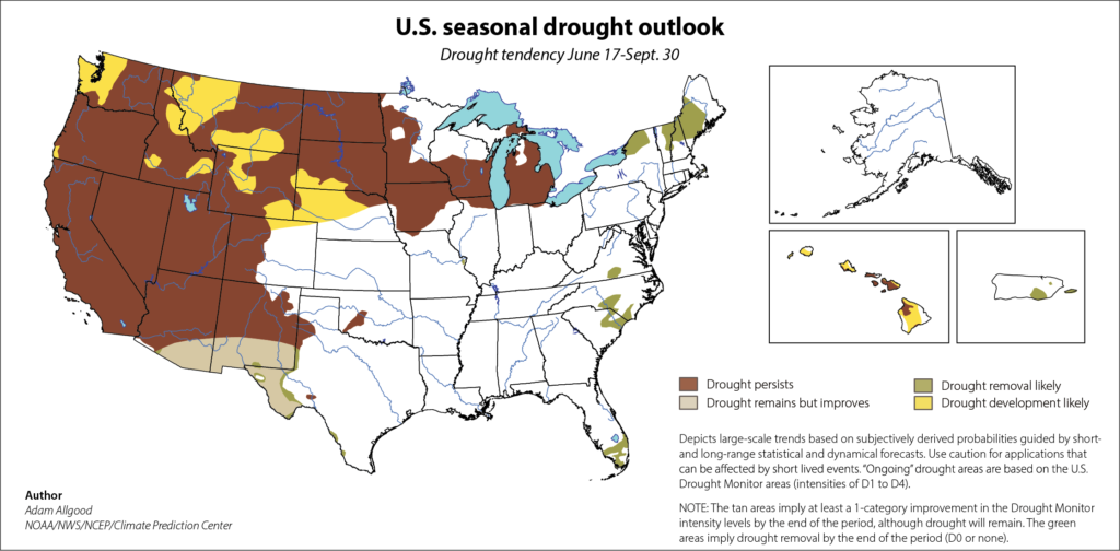 U.S. seasonal drought outlook