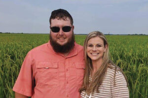 Matthew Morris and his wife Erica farm just under 2,000 acres in Central Arkansas.