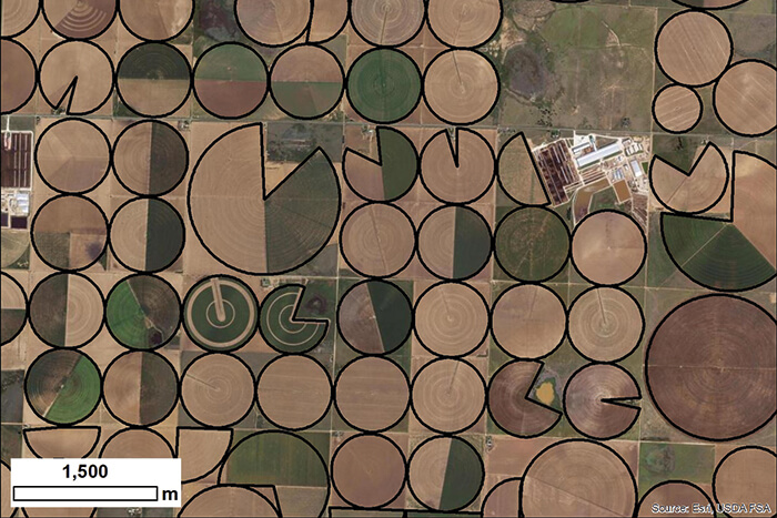 Oklahoma State University researchers developed a geospatial database of all center pivot-irrigated fields in regions of the Ogallala Aquifer.